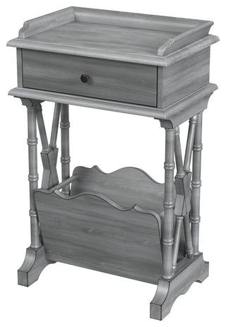 Cummings End Table With Storage, Gray