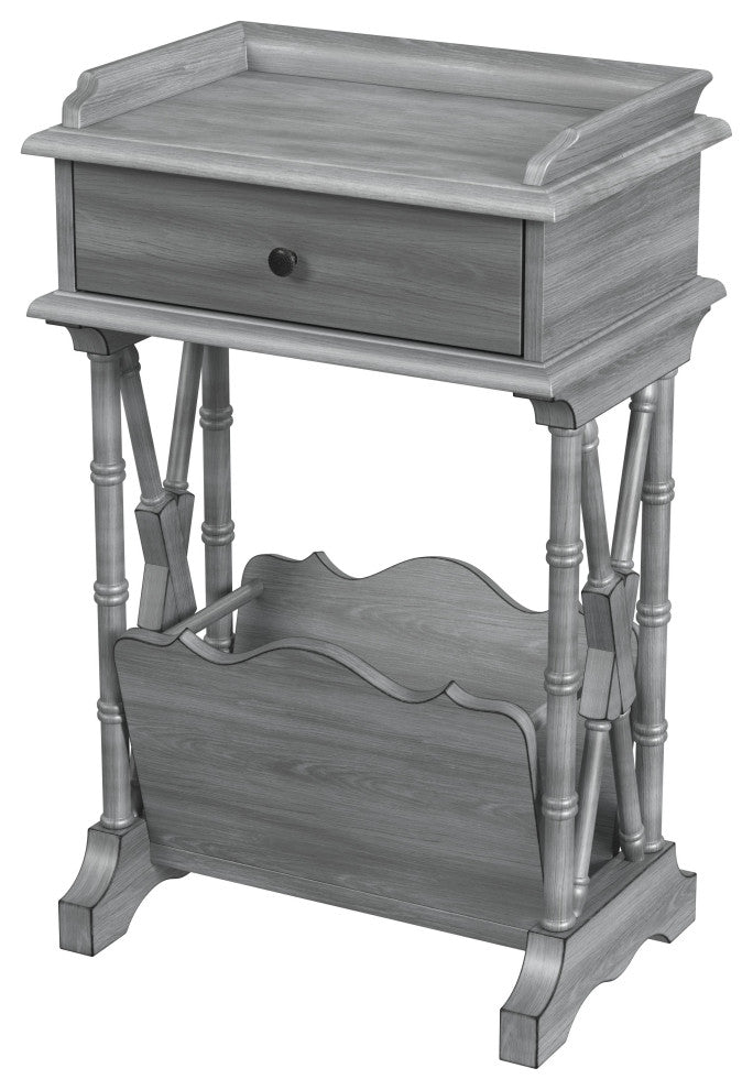Cummings End Table With Storage, Gray