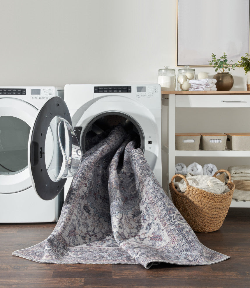 Nicole Curtis Machine Washable Series 1 10' Runner Multicolor   Area Rug