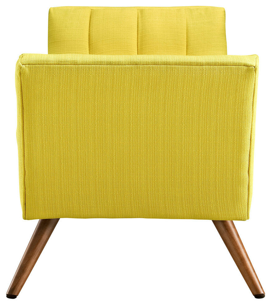 Response Medium Upholstered Fabric Bench, Sunny