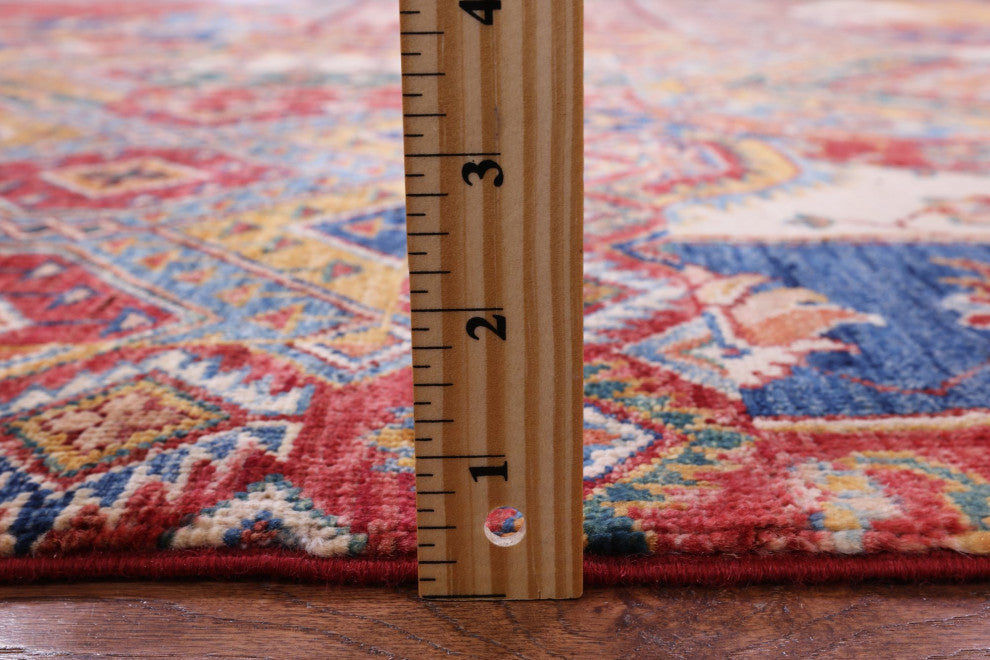 5' 7" X 8' 1" Hand Knotted Super Kazak Wool Rug Q11094