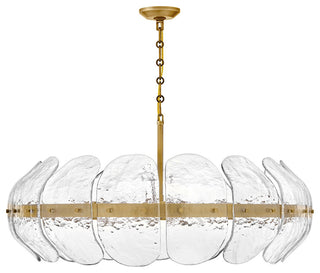 Fredrick Ramond Lillia Large Convertible Drum Chandelier, Heritage Brass