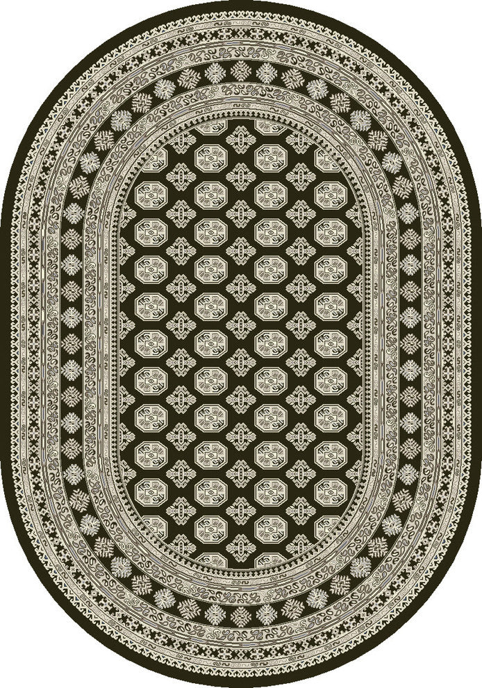 Ancient Garden Rug, 6''7"X9''6" Oval