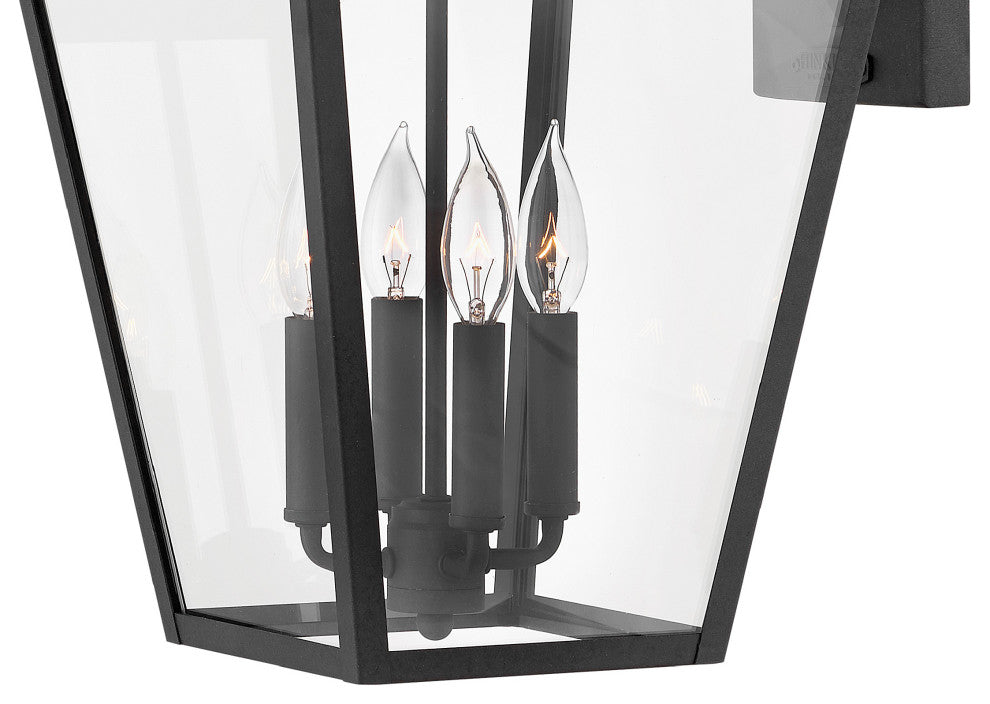Hinkley Alford Place XL 24" Outdoor Wall Mount Lantern, Museum Black
