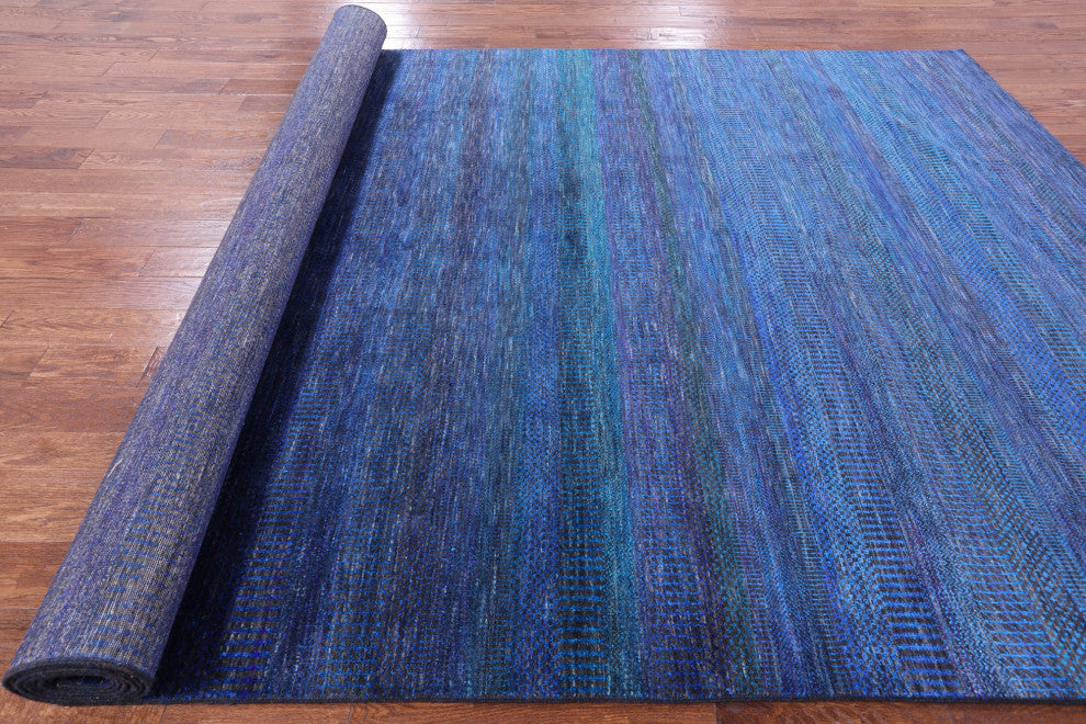 8' 0" X 16' 2" Wool and Silk Hand-Knotted Super Savannah Gabbeh Rug Q6097
