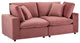 Commix Down Filled Overstuffed Performance Velvet Loveseat