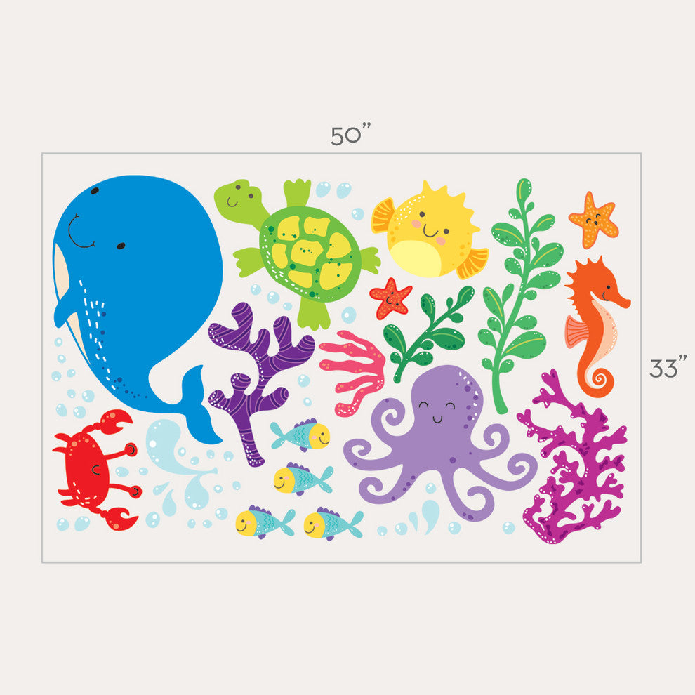 Under the Sea Vinyl Wall Sticker, Blue