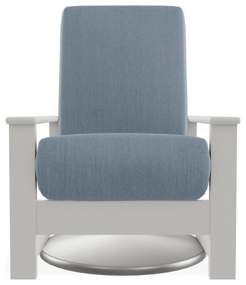 Leeward Deep Seat Outdoor Hidden Swivel Rocker, Canvas Haze/Snow