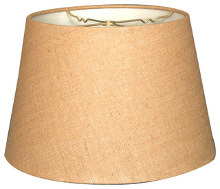 Tapered Shallow Drum Hardback Lampshade, Burlap, 14x20x13