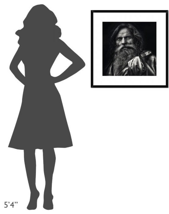 "The Man From Agra" Framed Digital Print by Piet Flour, 26"x26"