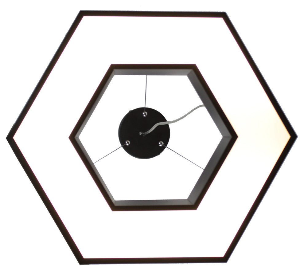Zazil LED Hexagonal 16 Pendant, Black