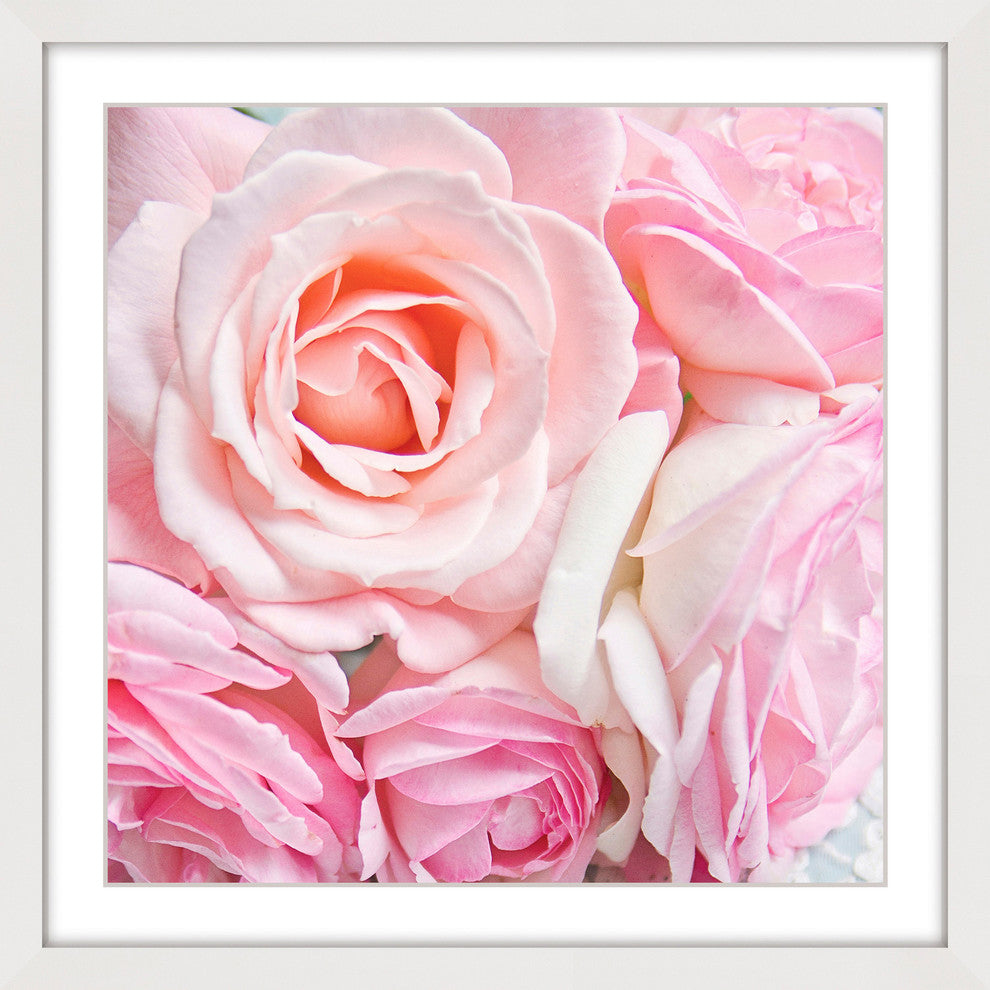 Marmont Hill, "Pink Roses" by Sylvia Cook Framed Painting Print, 18x18