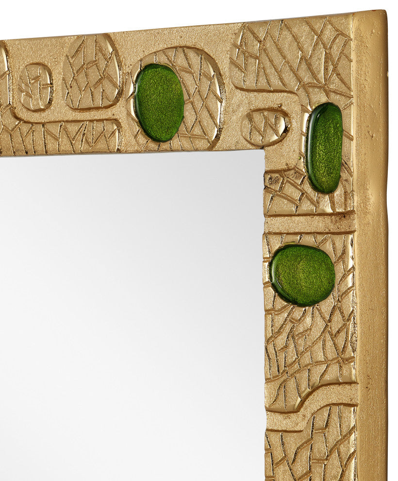 Beau Monde Gold & Green Mirror