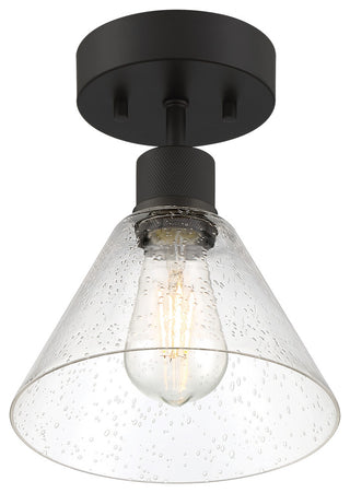 Access Lighting 63146LEDDLP/SDG Port Nine 8"W LED Semi-Flush - Matte Black