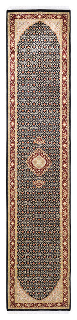 Mogul, One-of-a-Kind Hand-Knotted Area Rug Black, 2' 7" x 12' 2"