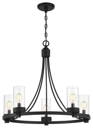 5-Light Chandelier, Matte Black