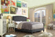 Vittoria Upholstered Tufted Panel Bed, Charcoal, King