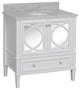 Olivia 36" Bathroom Vanity, White, Carrara Marble