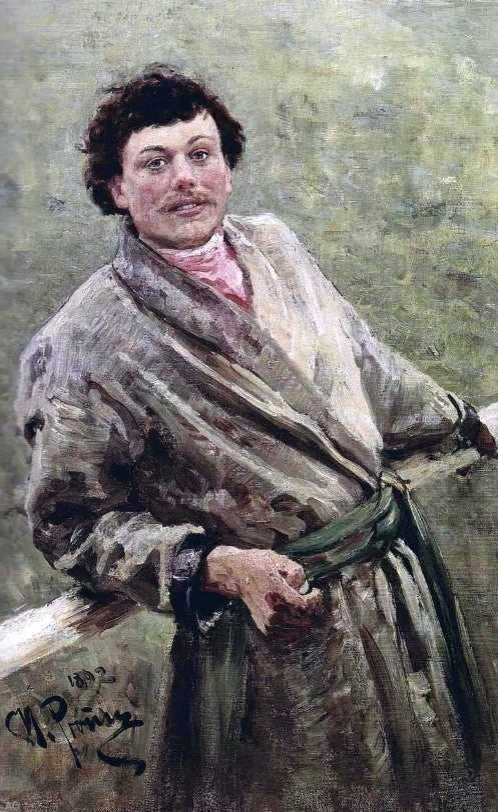 Ilia Efimovich Repin A Belorussian Portrait of Sidor Shavrov Wrapped Canvas