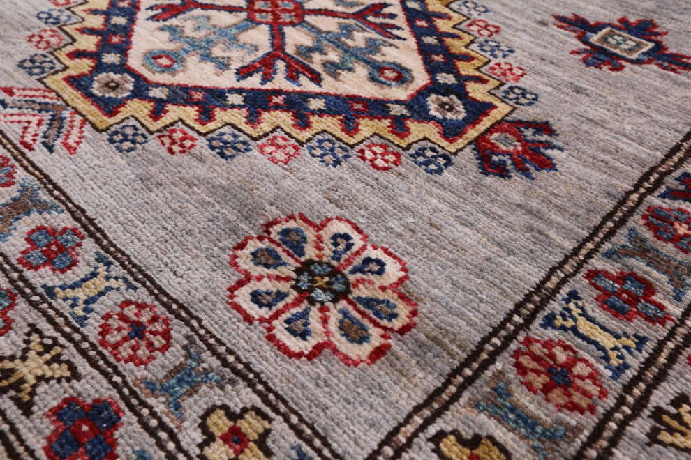 8' 10" X 11' 5" Super Kazak Hand Knotted Wool Rug Q9508