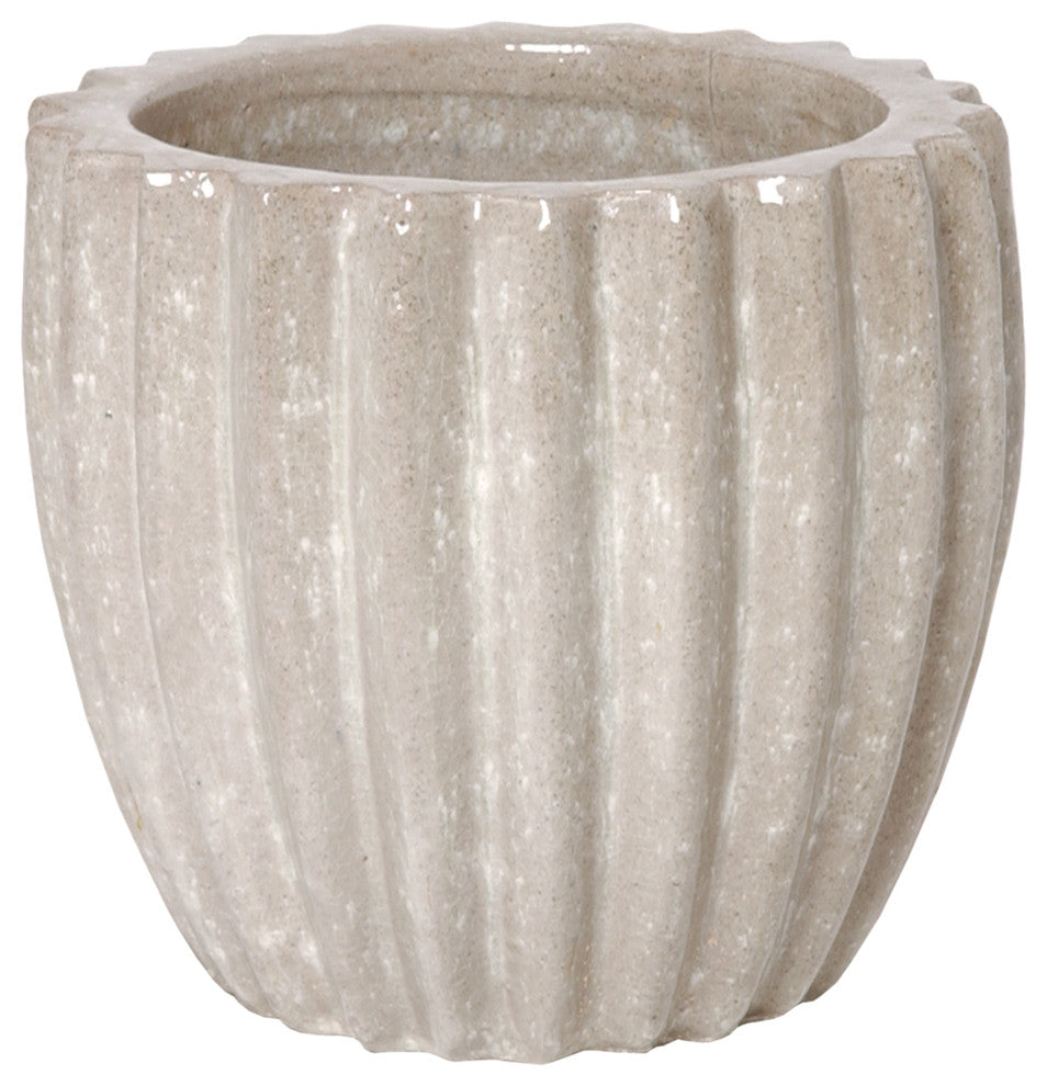 Tucker Round Pot, Stone Gray