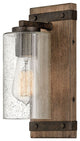 Hinkley Sawyer 11" Single Light Vanity Wall Sconce, In Sequoia + Iron Rust