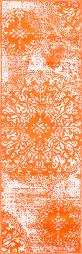 Unique Loom Orange Grand Sofia 2' 0 x 6' 7 Runner Rug