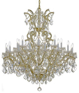 Crystorama Maria Theresa 25 Lt Spectra Crystal Gold Chandelier