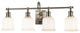 Keswick 4-Light Bath and Vanity With Opal Glossy Glass Shade, Satin Nickel