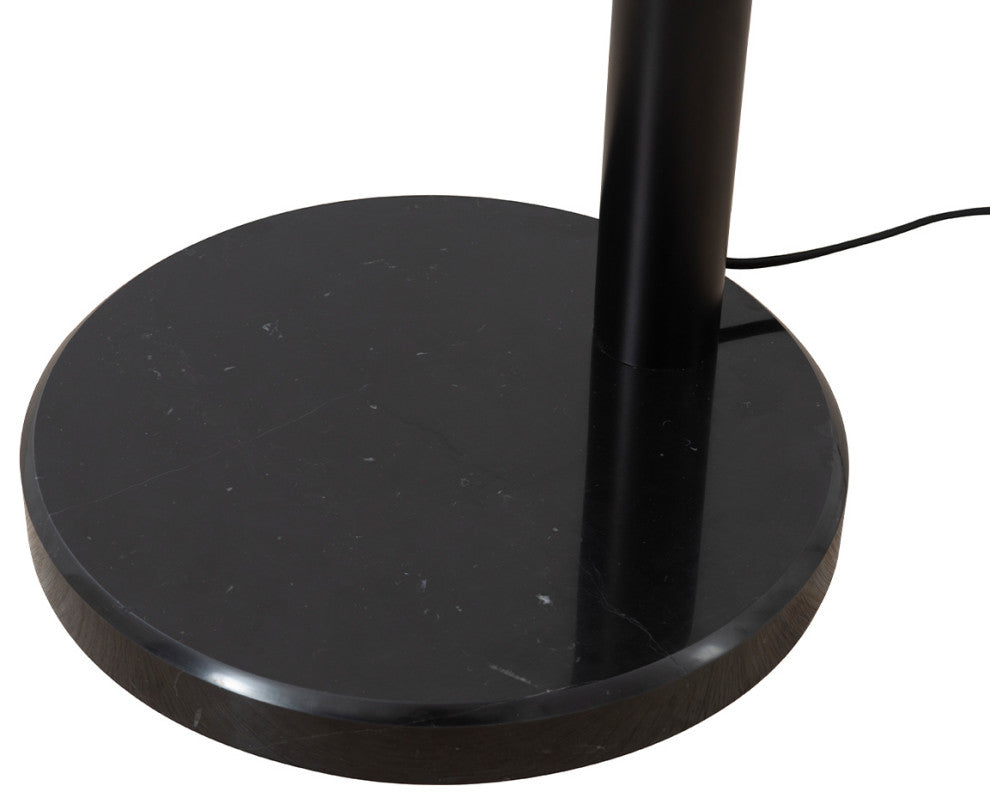 Culver 3 Light Arc Floor Lamp -86", Matte Black & Weathered Brass, Dimmer Switch