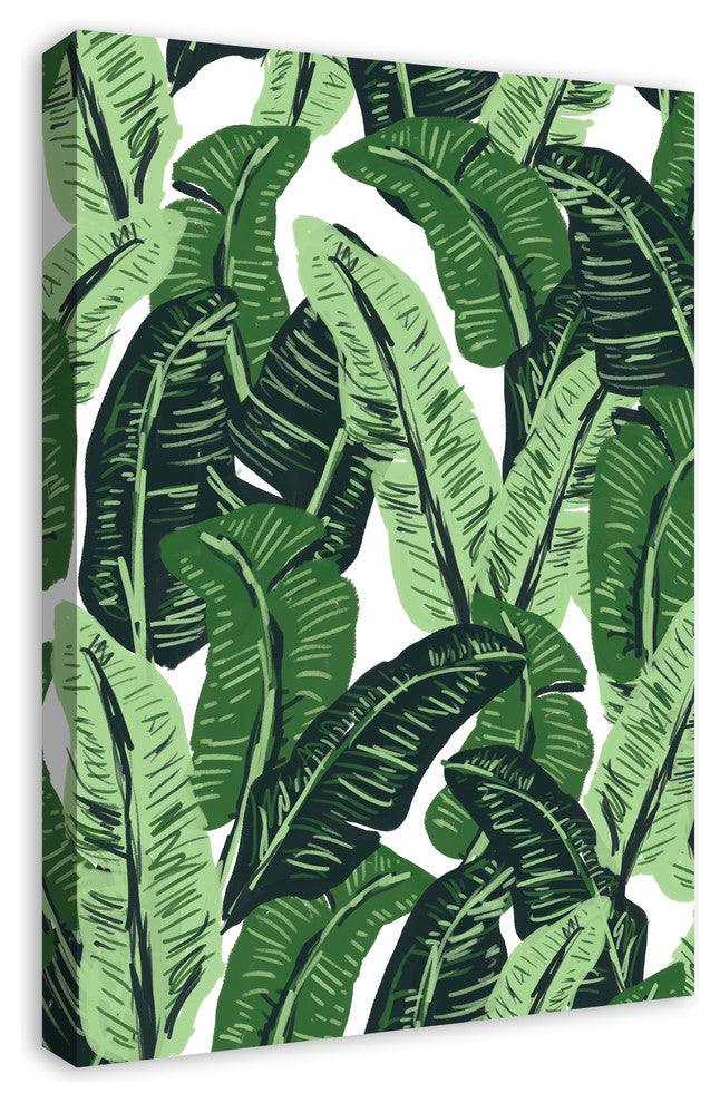 Green Palm Leaves 20x30 Canvas Wall Art