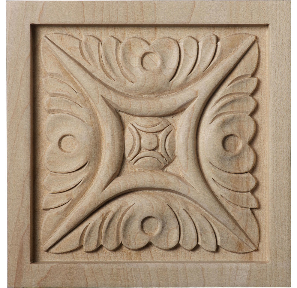 5 1/8"W x 5 1/8"H x 7/8"D Large Middlesbrough Rosette, Cherry