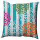 Flower Bursts Decorative Throw Pillow, Blue, 18"x18"