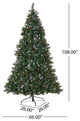 9' Mixed Spruce Artificial Christmas Tree, Pre-Lit Clear