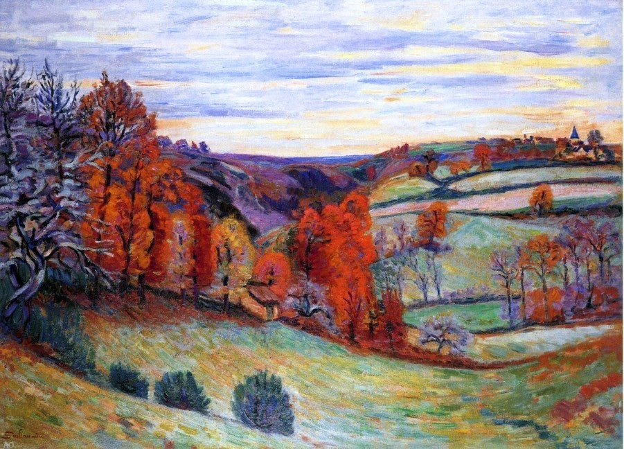 Armand Guillaumin Barnyard Crozant, 18"x27" Wall Decal Print