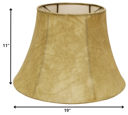 19" Faux Snakeskin Shallow Drum Parchment Lampshade