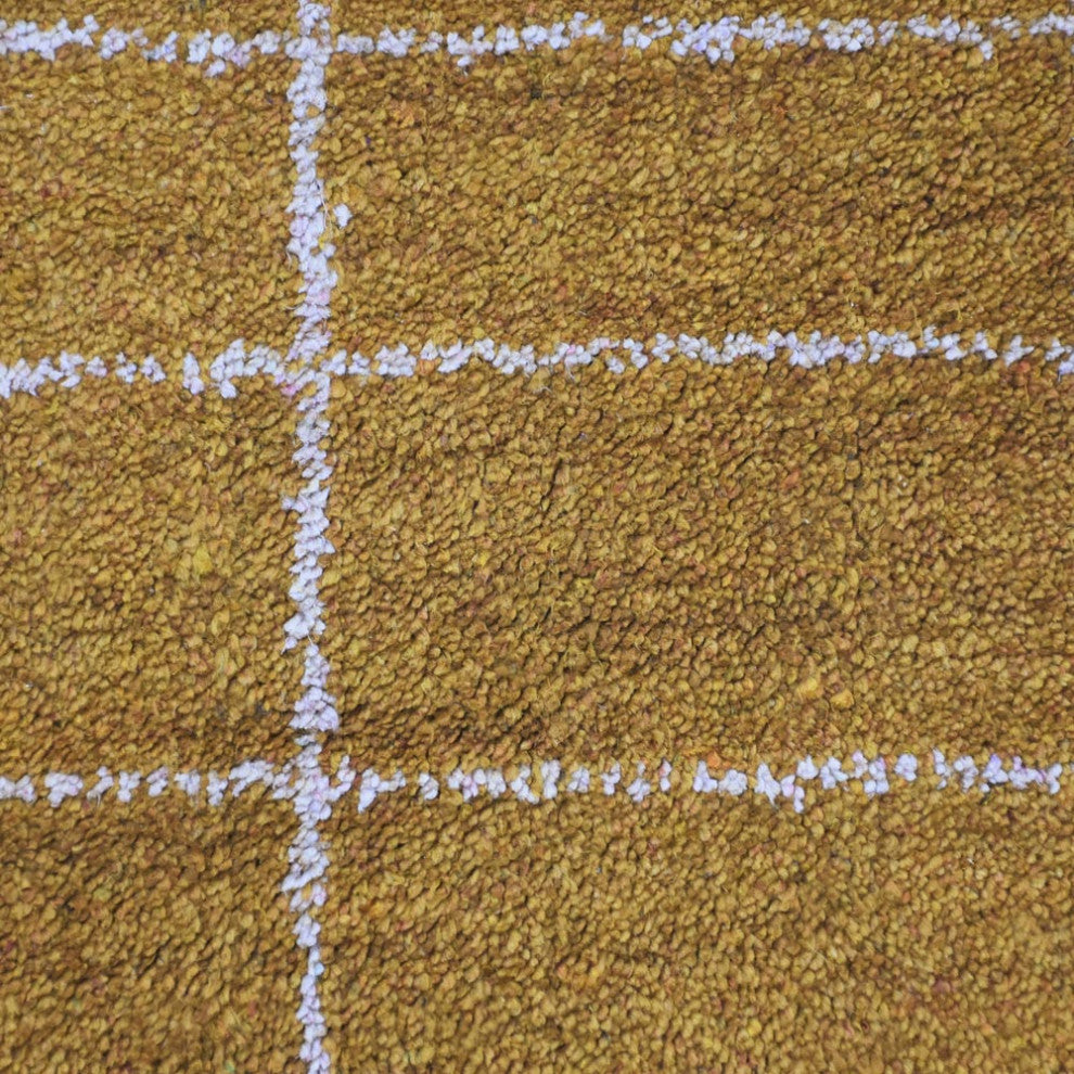 HAND KNOTTED LOOM SILK ECO-FRIENDLY RUGS-5'x8',Rectangle,Gold Beige,Contemporary