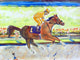 Racing Horse Gold Door Mat 30x50