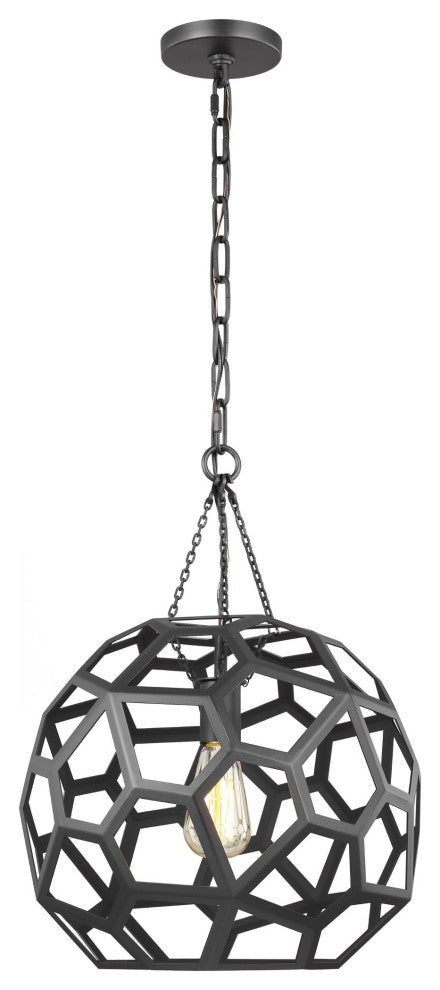 1-Light Medium Pendant, Midnight Black