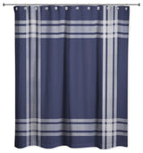 Striped Navy Border 71x74 Shower Curtain