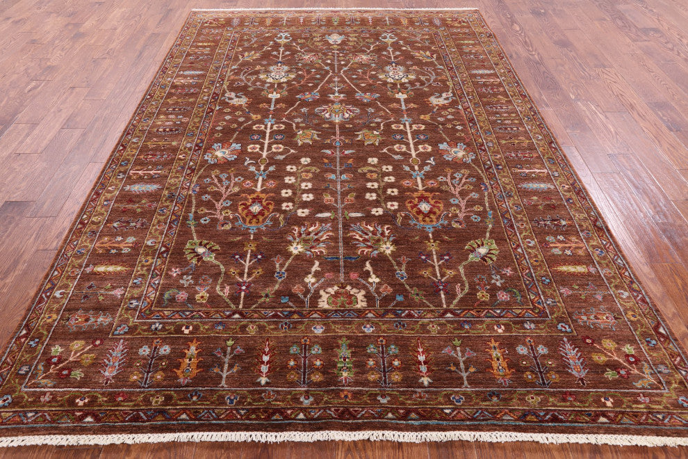 Persian Tabriz Handmade Rug 7' 1" X 10' 2" Q10039