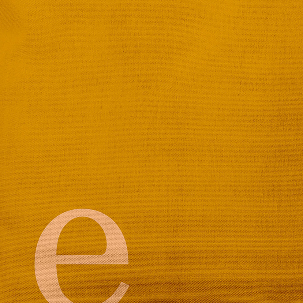 26"x26" Modern Monogram Decorative Throw Pillow, Autumn Gold