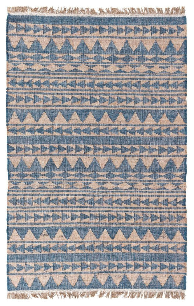 Classic Home Solana Distressed Blue Natural 5x8 Rug