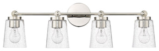 4 Light 30.5 in. Polished Nickel Vanity Light