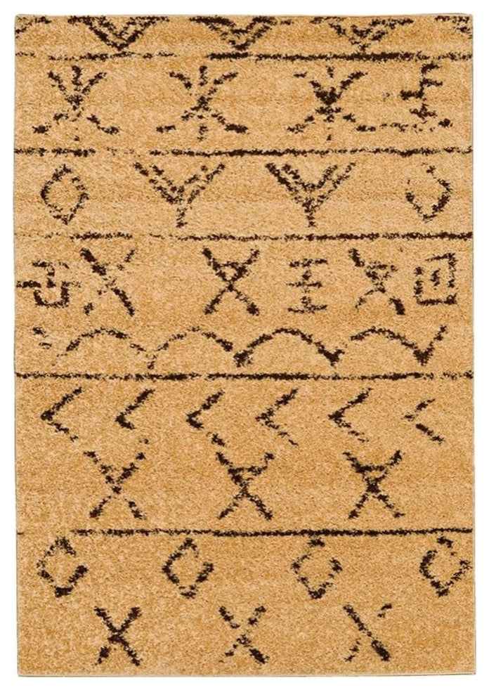 Linon Moroccan Atlas Power Loomed Polypropylene 8'x10' Rug in Brown