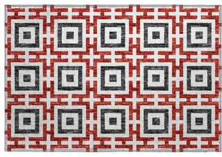 Addison Premium Washable Mayfield AMF139 Red 1'8" x 2'6" Rug
