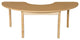 Half Circle High Pressure Laminate Table With Hardwood Legs, 26"