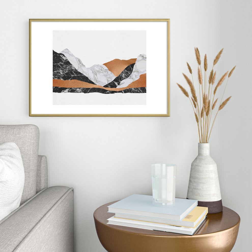 Orara Studio Marble Landscape I Metal Framed Art Print