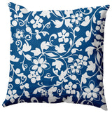 Evelyn Decorative Throw Pillow, Dark Cobalt Blue, 18"x18"