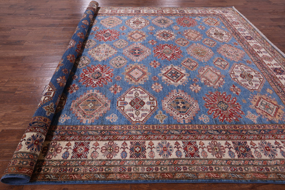 9' 10" X 13' 6" Super Kazak Hand-Knotted Rug Q5025